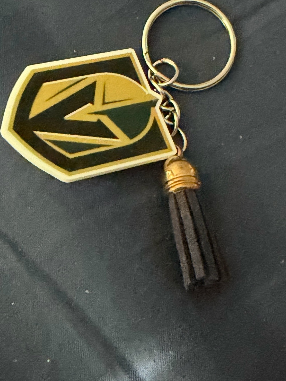Black and Gold Keychain Tassel Accessory